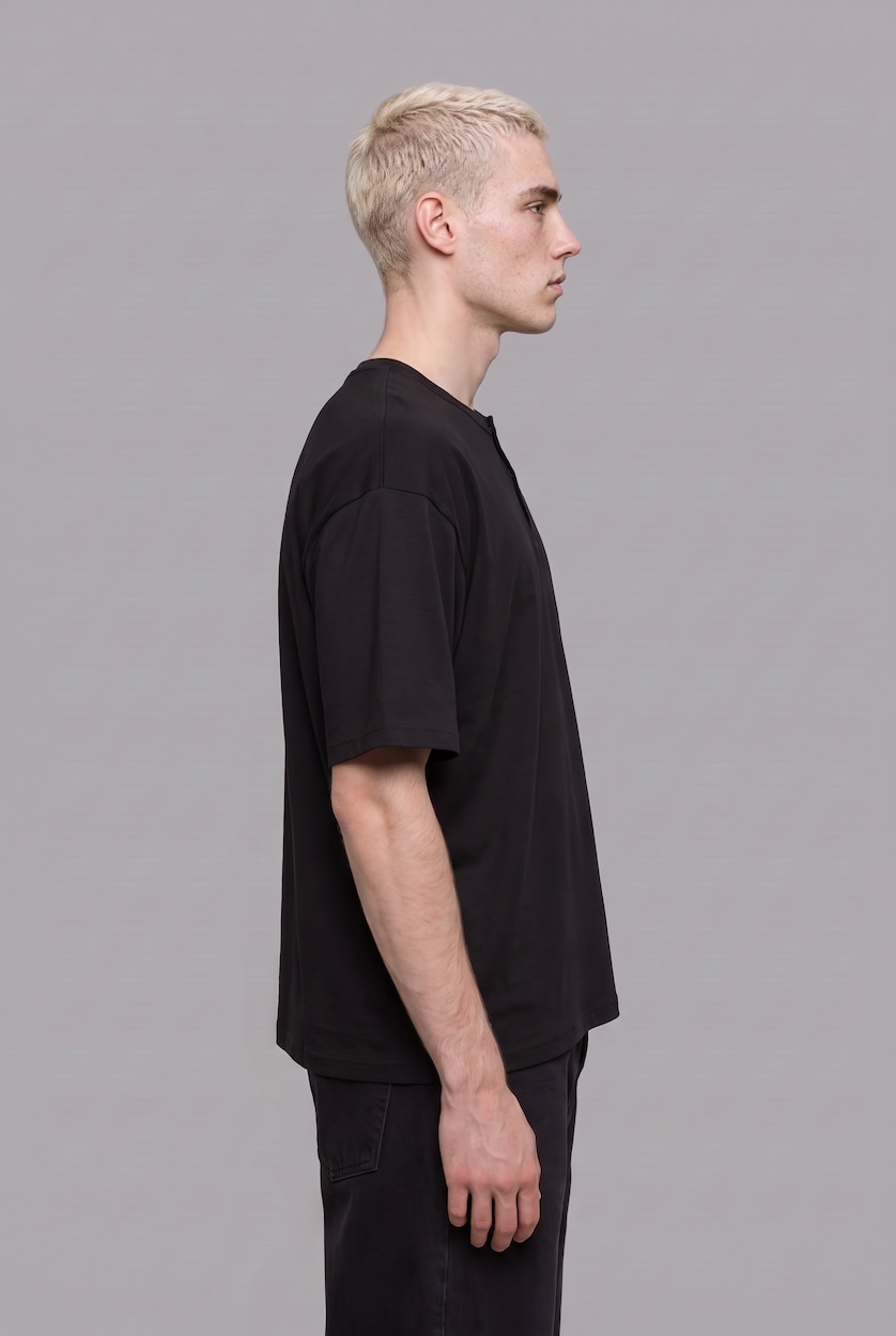 MAN Black Boxy Fit Short Sleeve T-Shirt