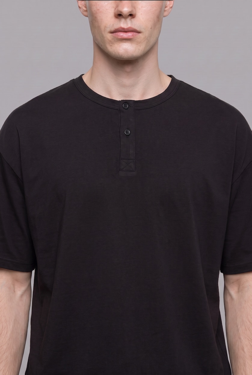 MAN Black Boxy Fit Short Sleeve T-Shirt