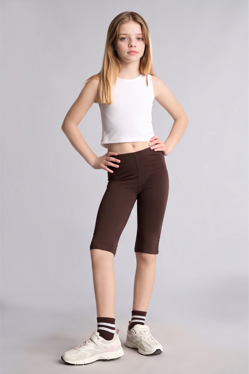 Girls & Teens Brown Girl Cotton Leggings