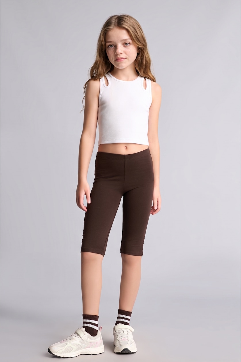 Girls & Teens Brown Girl Cotton Leggings