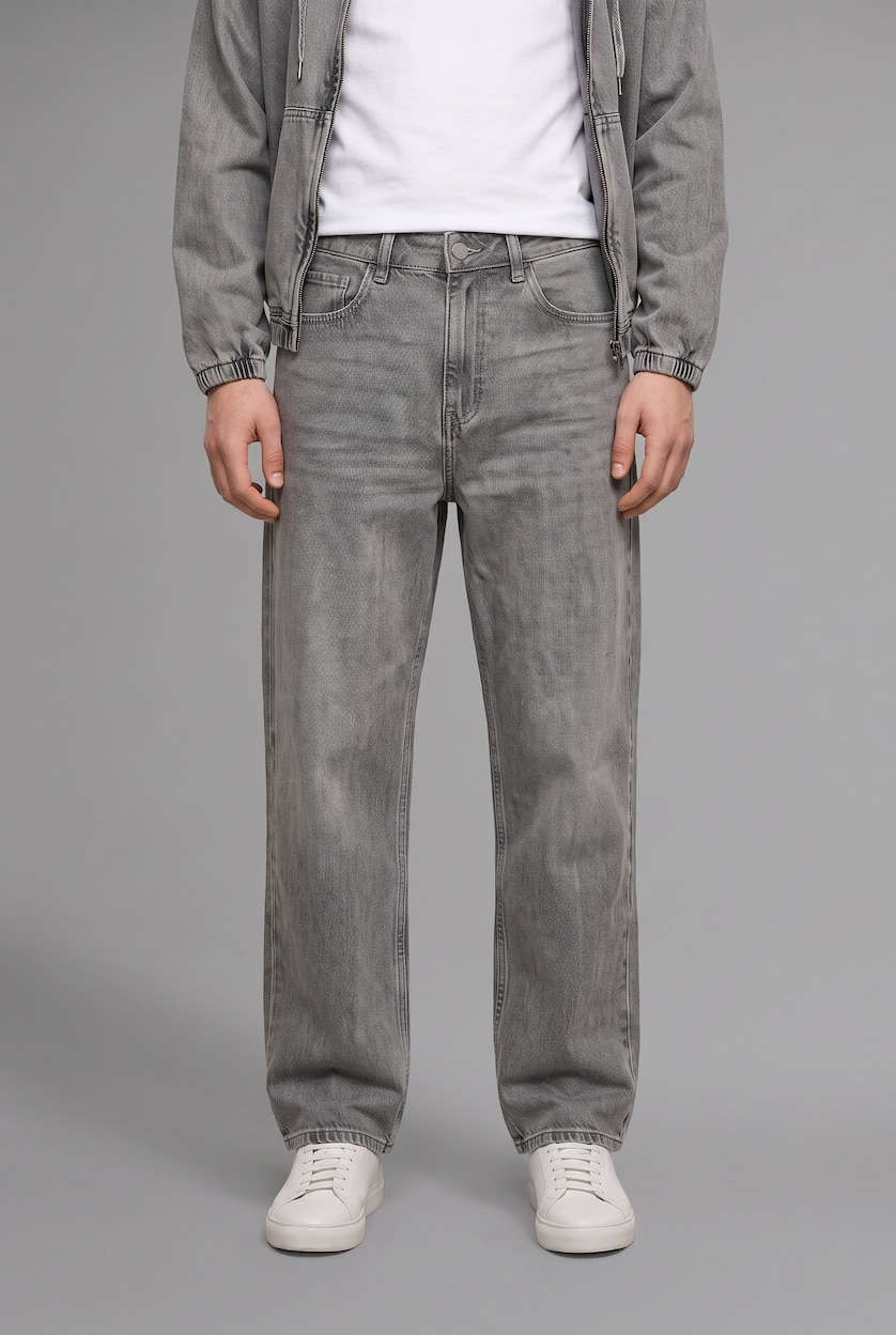 Men Light Grey Trousers