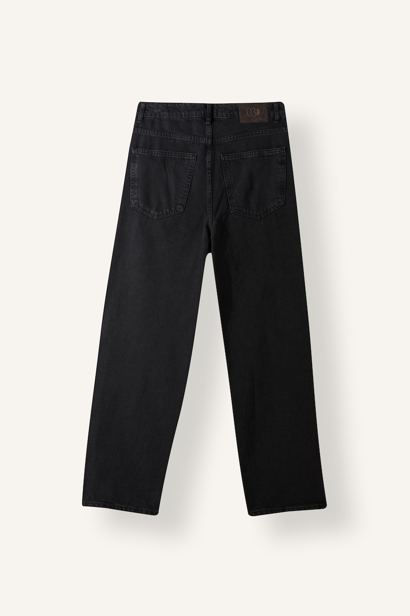 Erkek Siyah Super Baggy Jean Pantolon