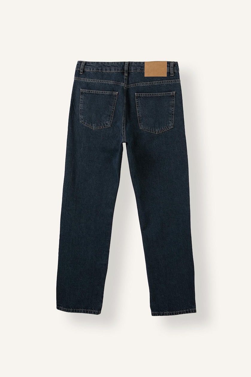 رجال رمادي أزرق Straight Fit Trousers