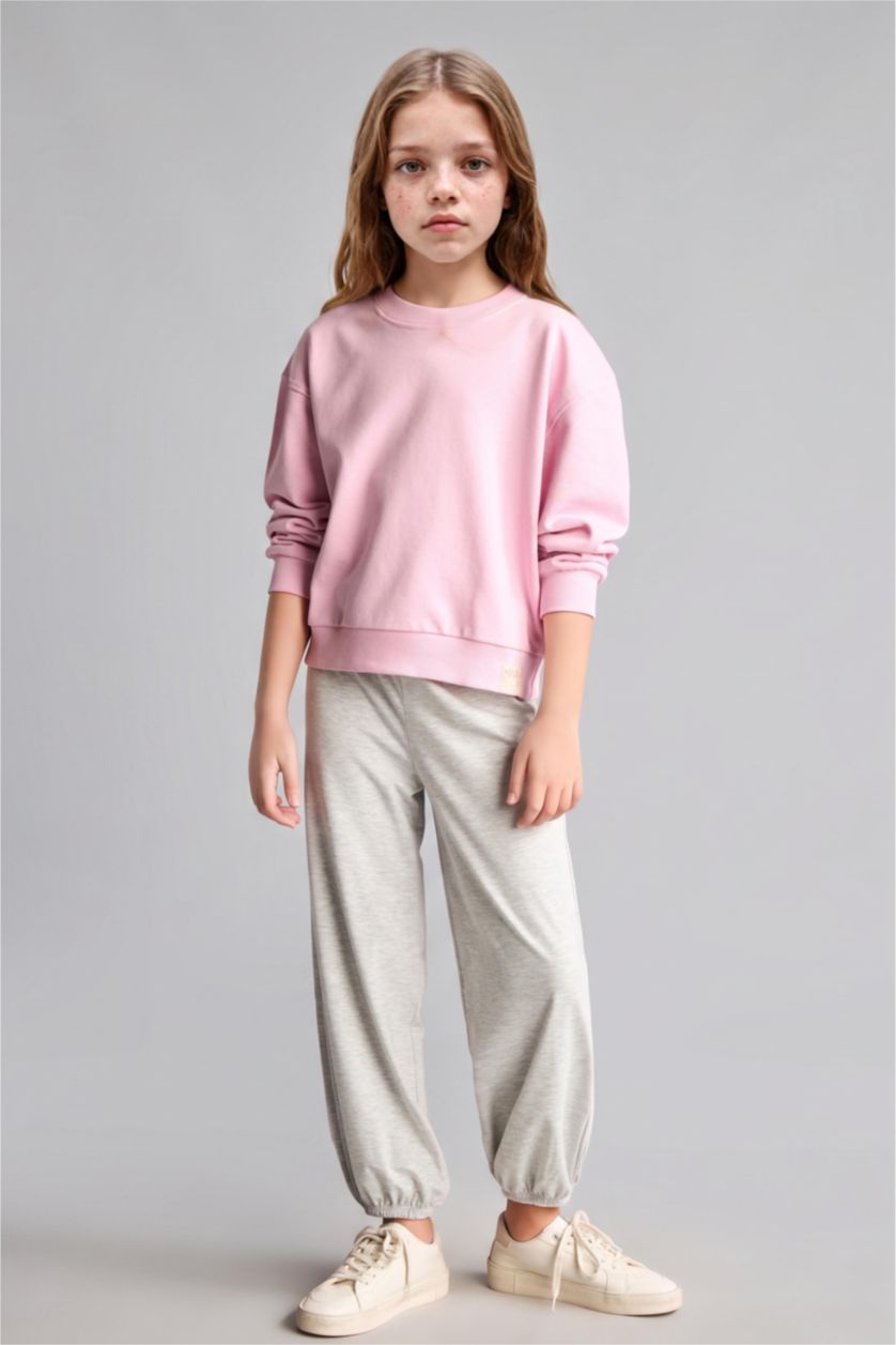 Girls & Teens Light Grey Melange بنطرون بناتي