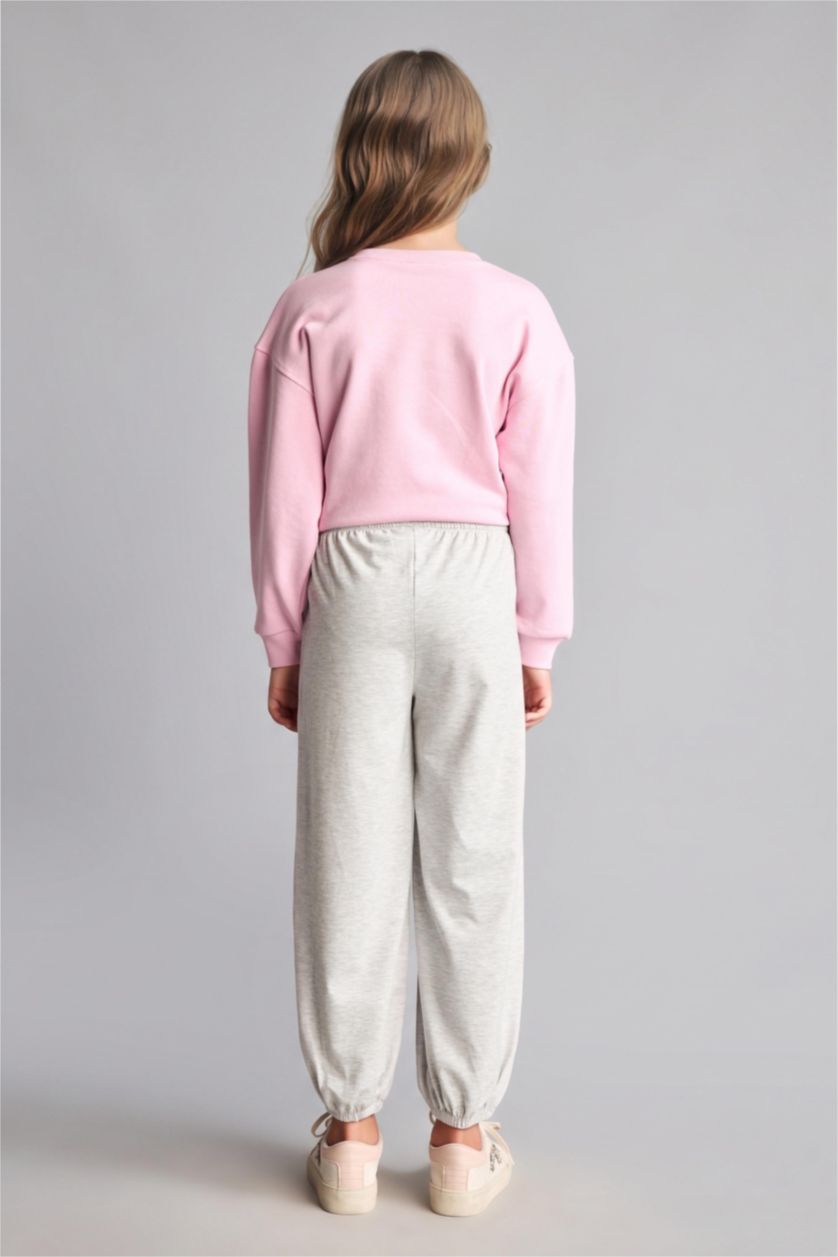 Girls & Teens Light Grey Melange بنطرون بناتي