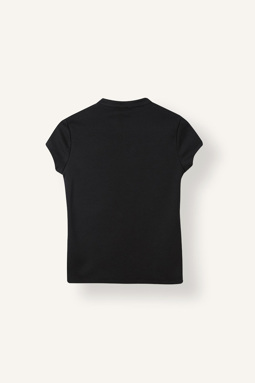 WOMAN Black Slim Fit Short Sleeve T-Shirt