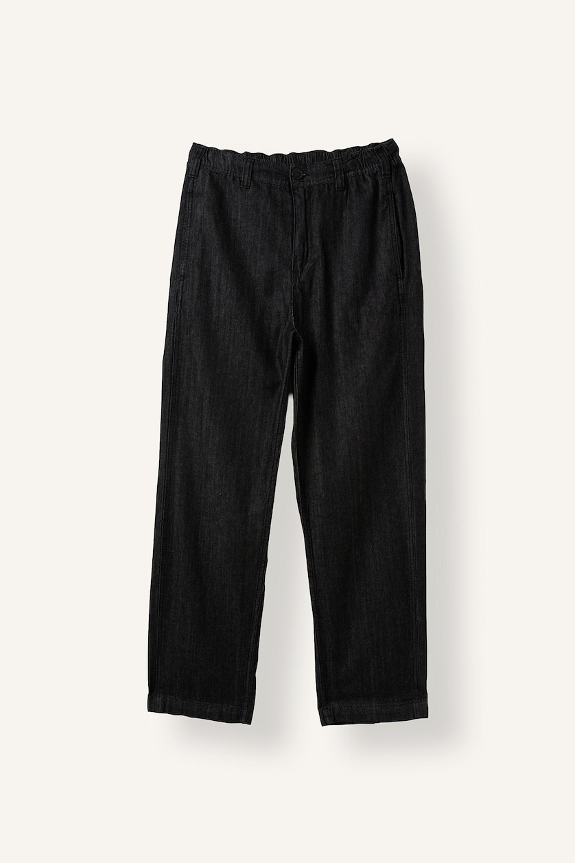 MAN Black Elastic Waist Baggy Fit Jeans