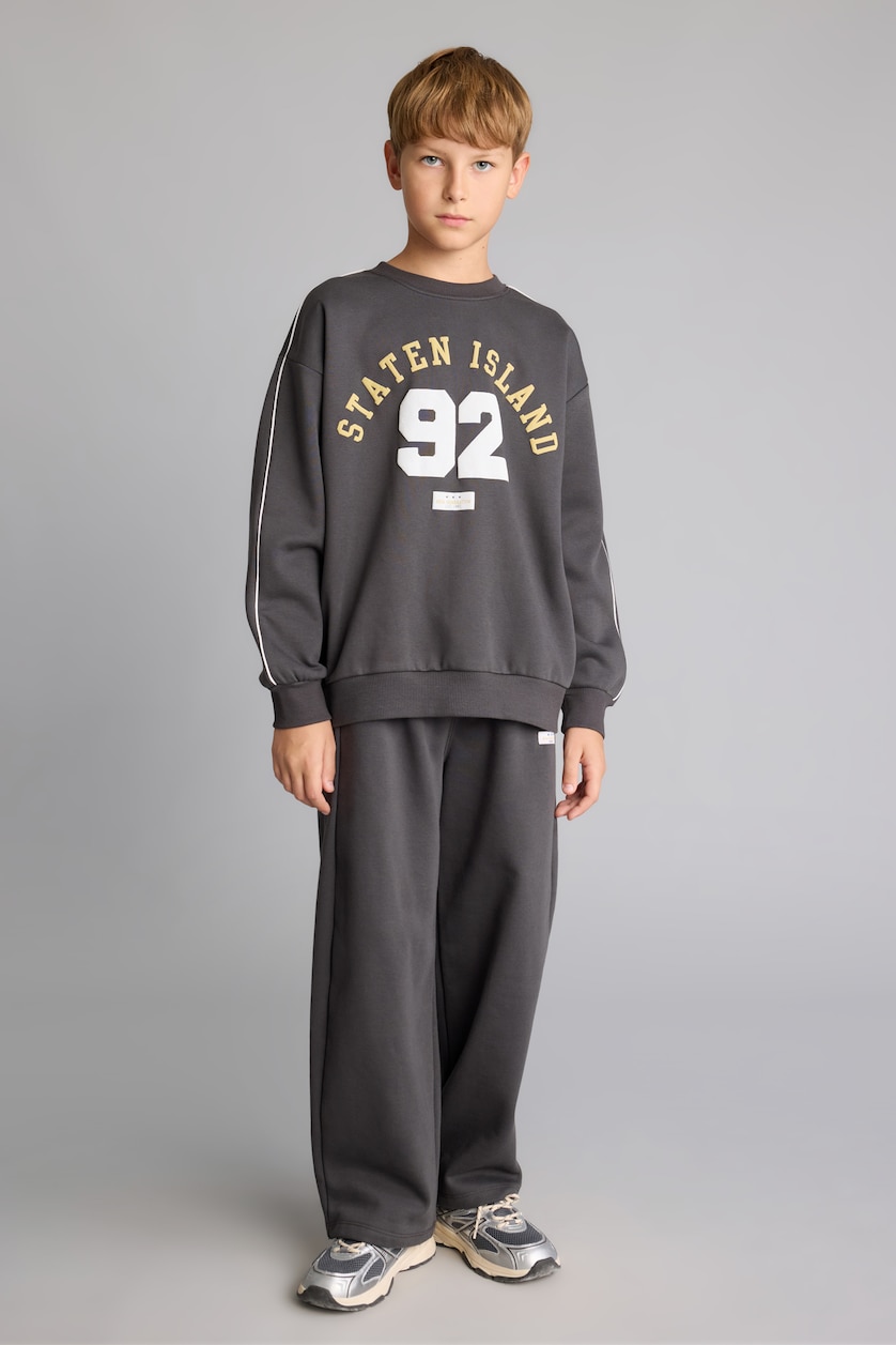 BOYS & TEENS Anthracite Boy Barrel Fit Heavyweight Sweatpants