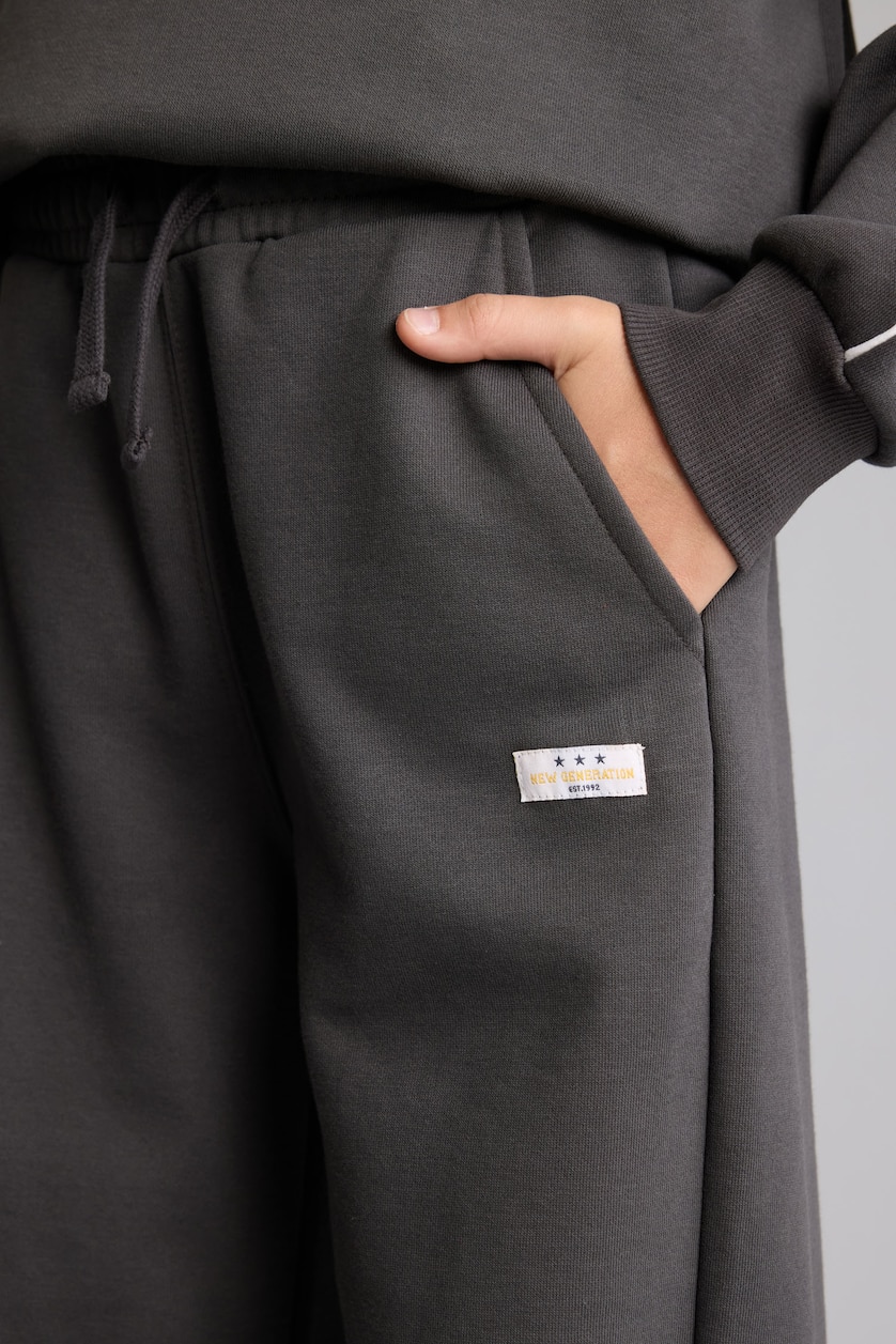 BOYS & TEENS Anthracite Boy Barrel Fit Heavyweight Sweatpants