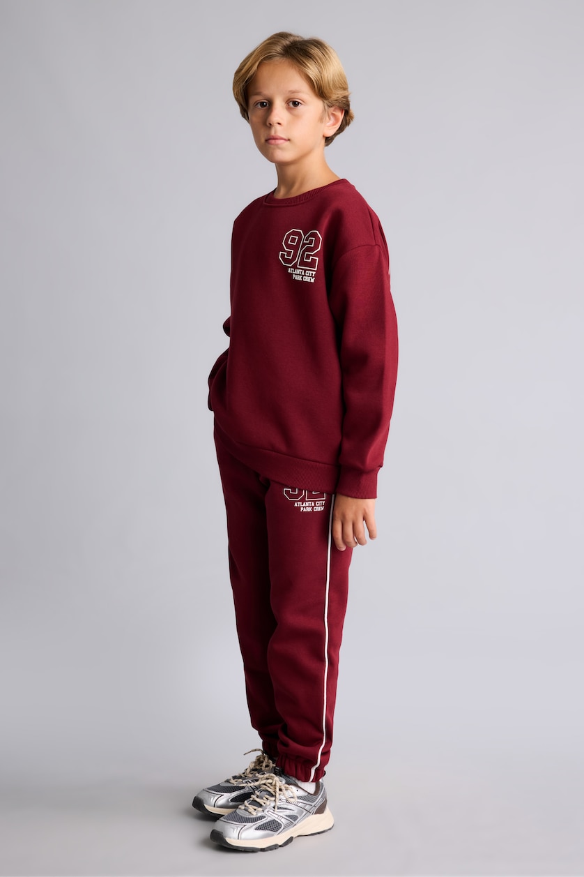 Boys & Teens Bordeaux بنطرون بجامة رياضي ولادي جوجر فيت