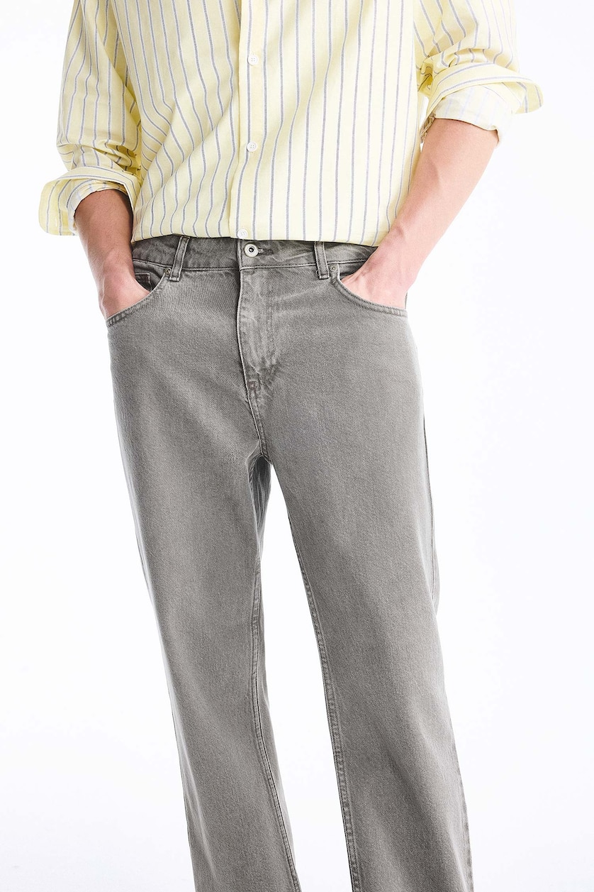 Erkek Meşe Yeşili Straight Fit Jean Pantolon