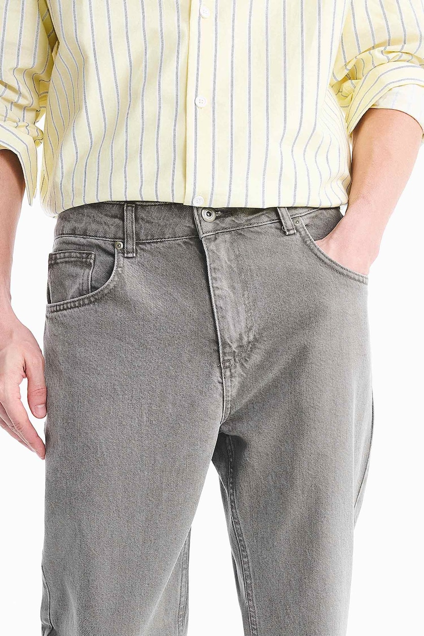 Erkek Meşe Yeşili Straight Fit Jean Pantolon