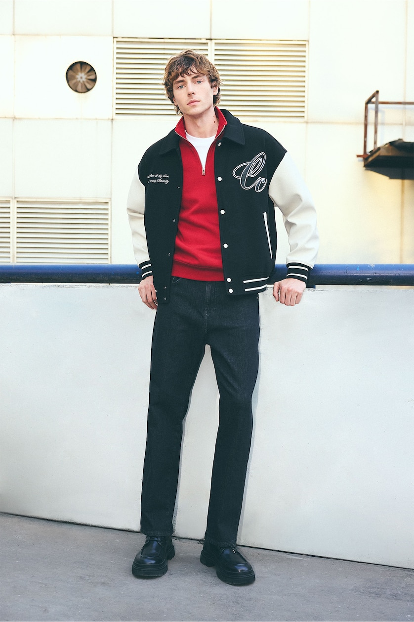 رجال أزرق غامق Straight Fit Trousers