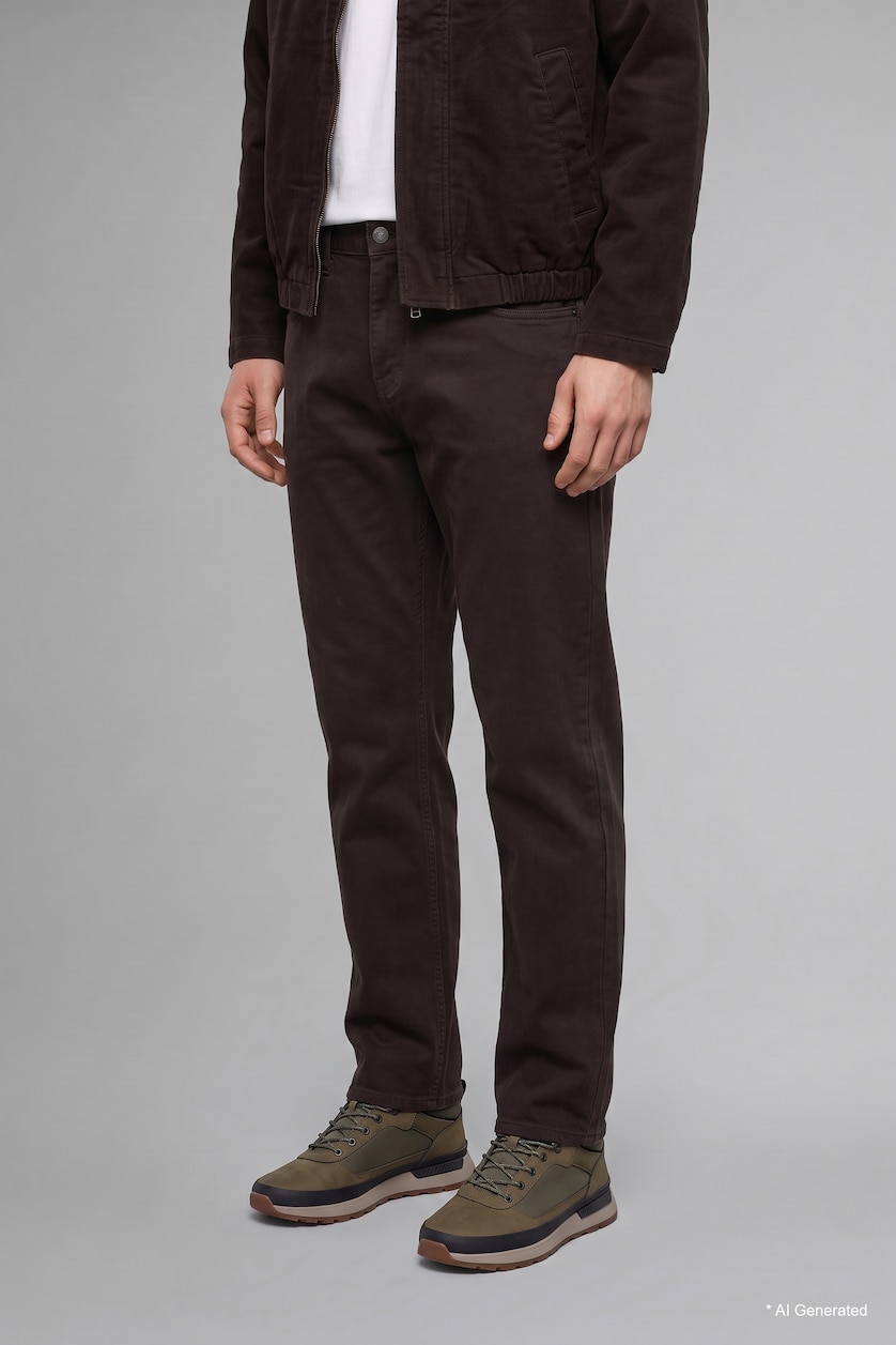 Erkek Kahve Baggy Fıt Jean