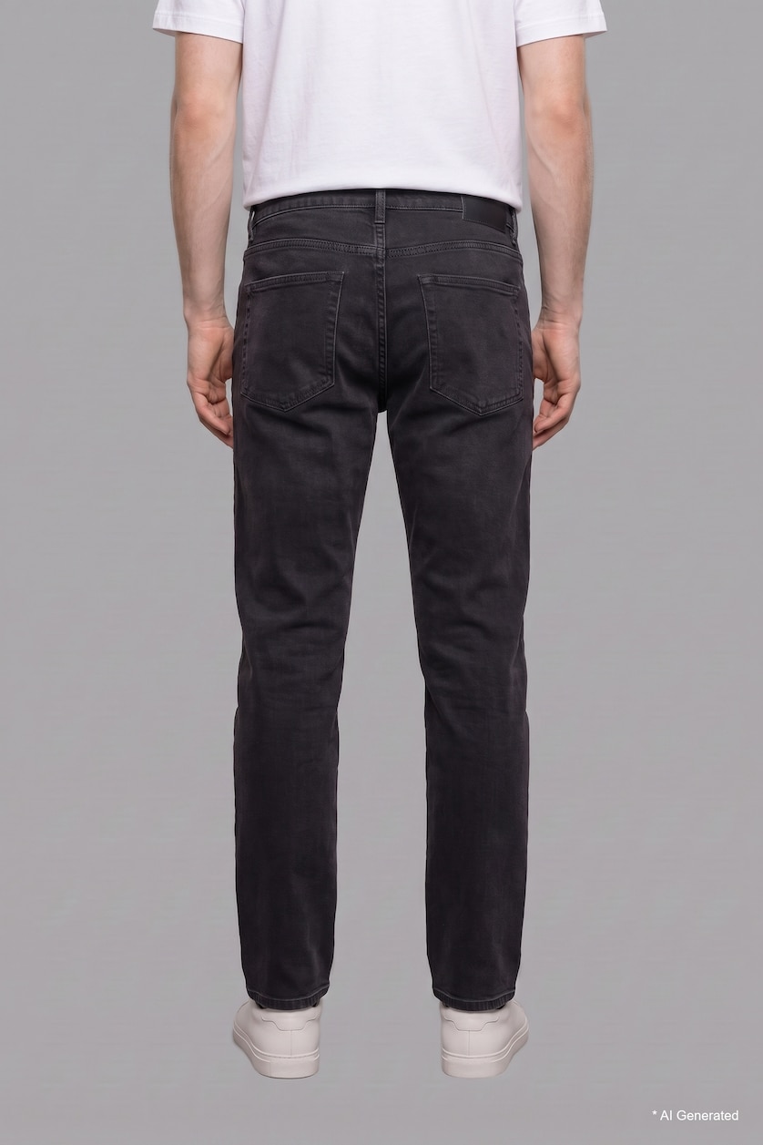 Erkek Antrasit Straight Fıt Jean
