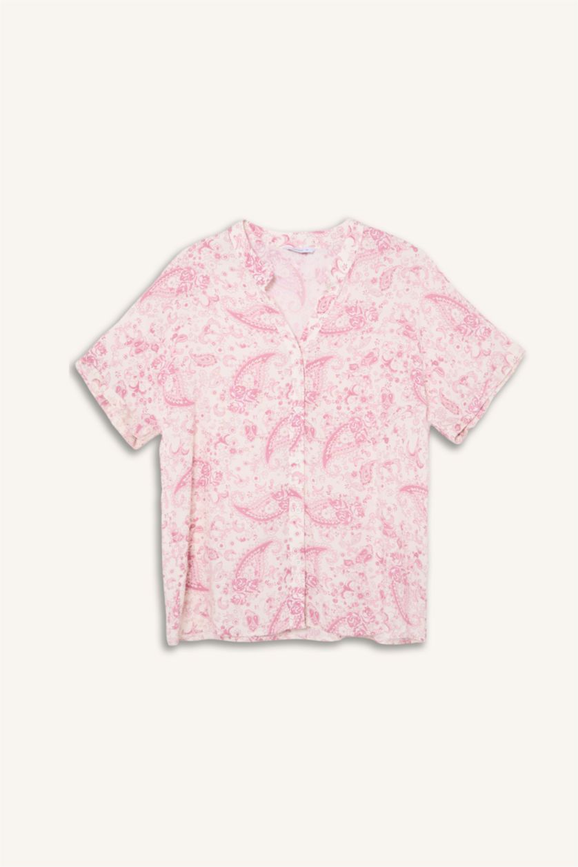 Women Stone Regular Fit Short Sleeve Shirt