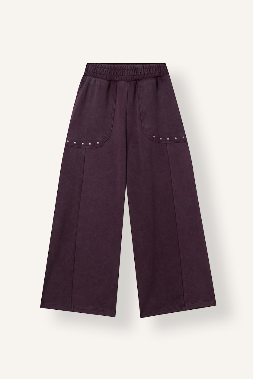 Young Girls - Teen Girls Dark Purple Wide Leg Trousers
