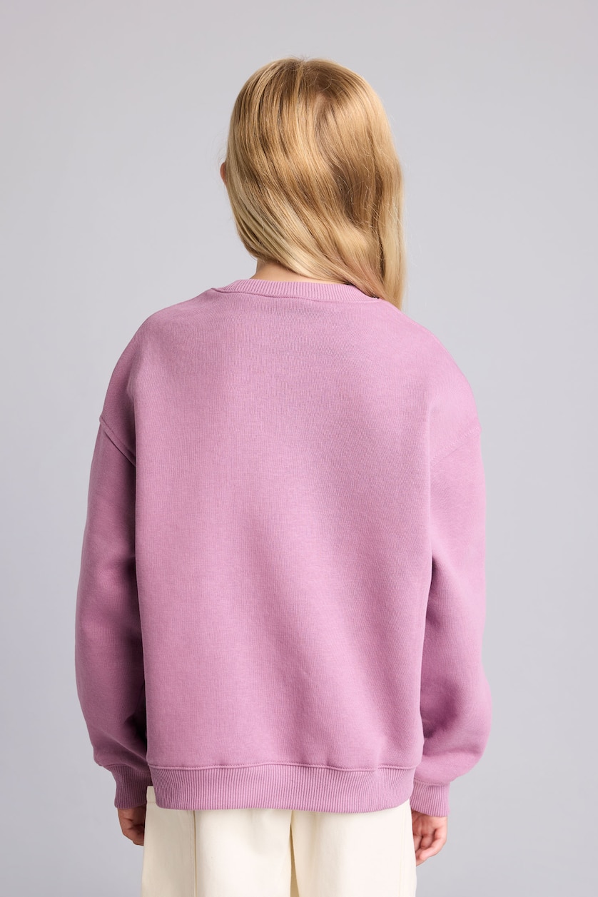 Young Girls - Teen Girls Lilac Relax Fit Crew Neck Sweatshirt