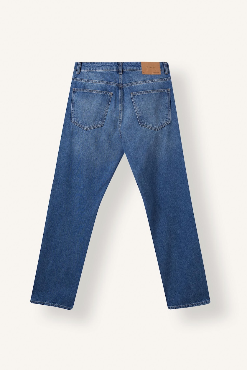 Men Blue Straight Fit Trousers