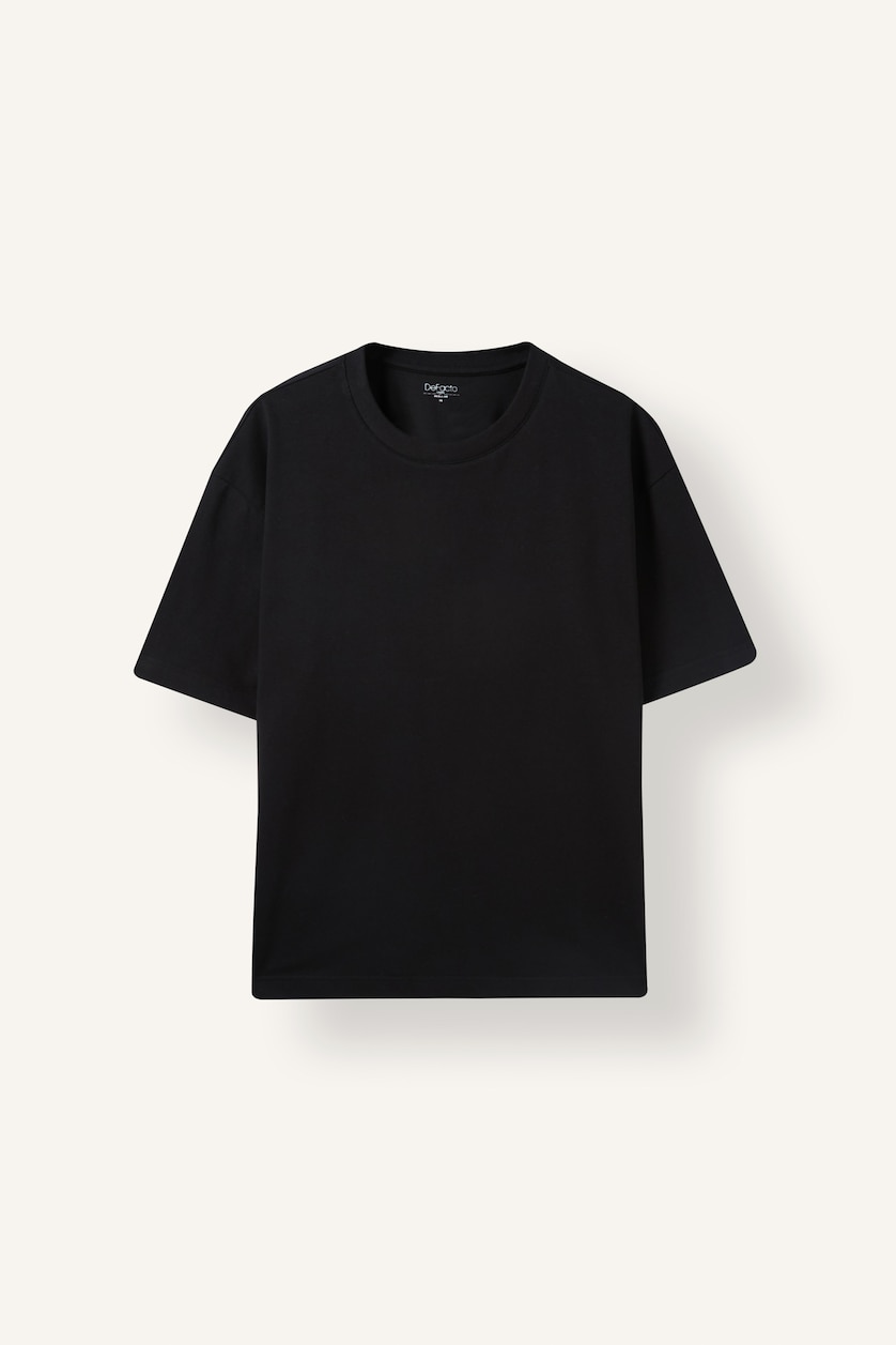Men Black Regular Fit Short Sleeve T-Shirt