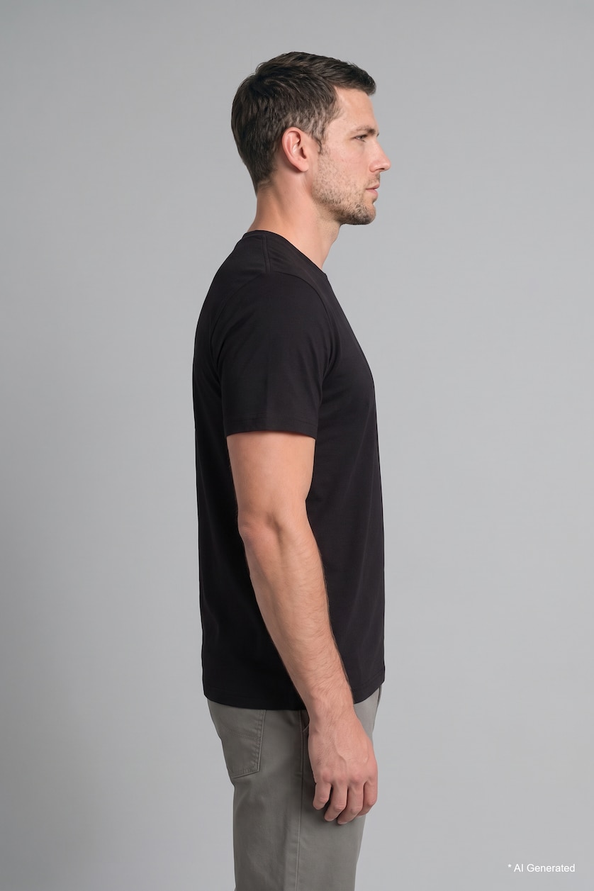 Men Black Short Sleeve T-Shirt