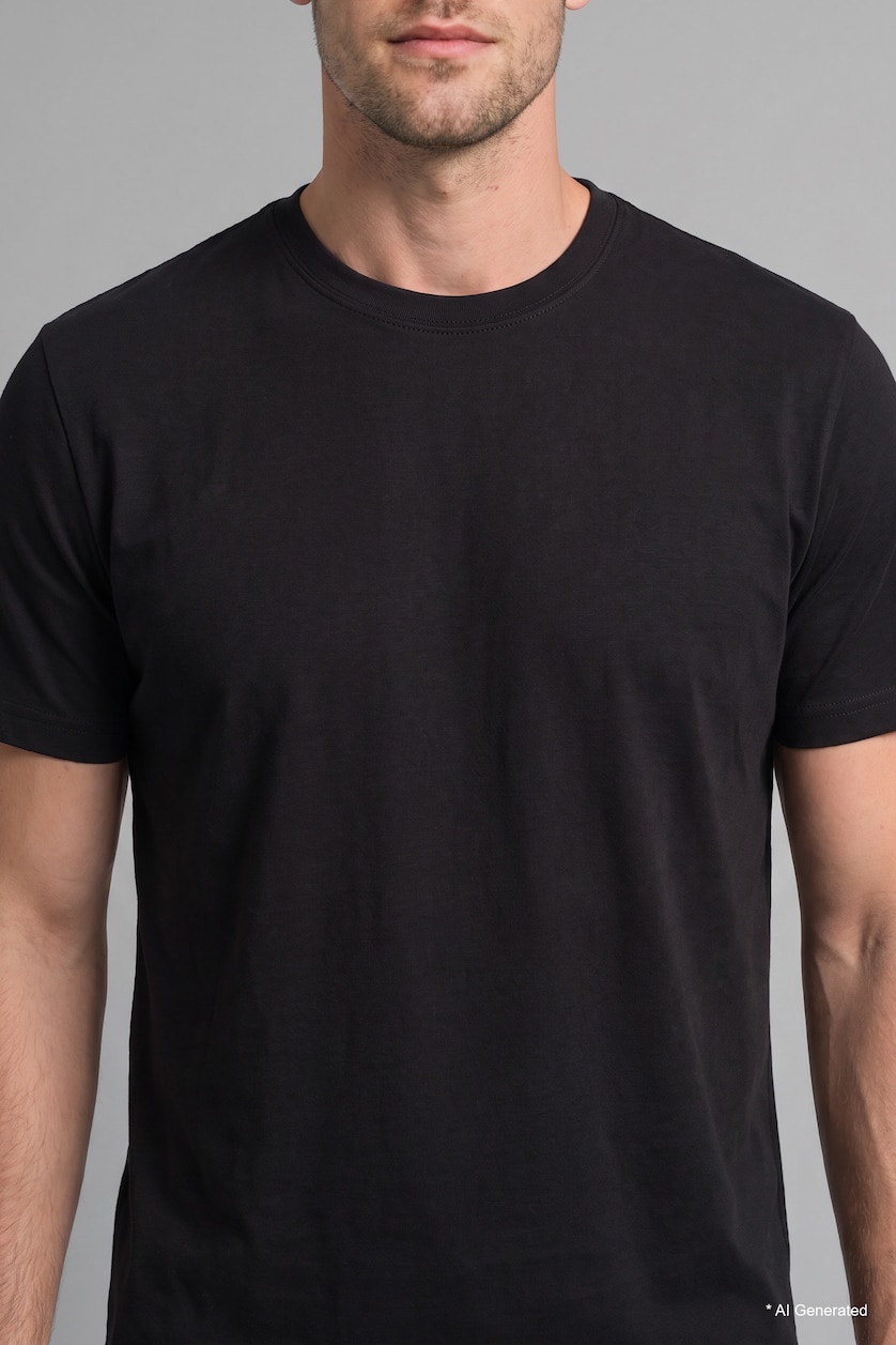 Men Black Short Sleeve T-Shirt