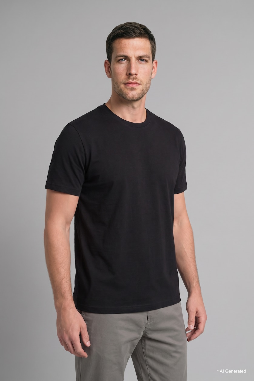 Men Black Short Sleeve T-Shirt