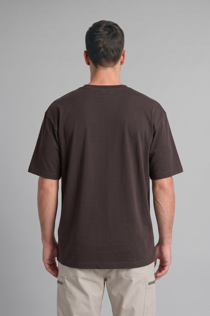 Men Brown Short Sleeve T-Shirt