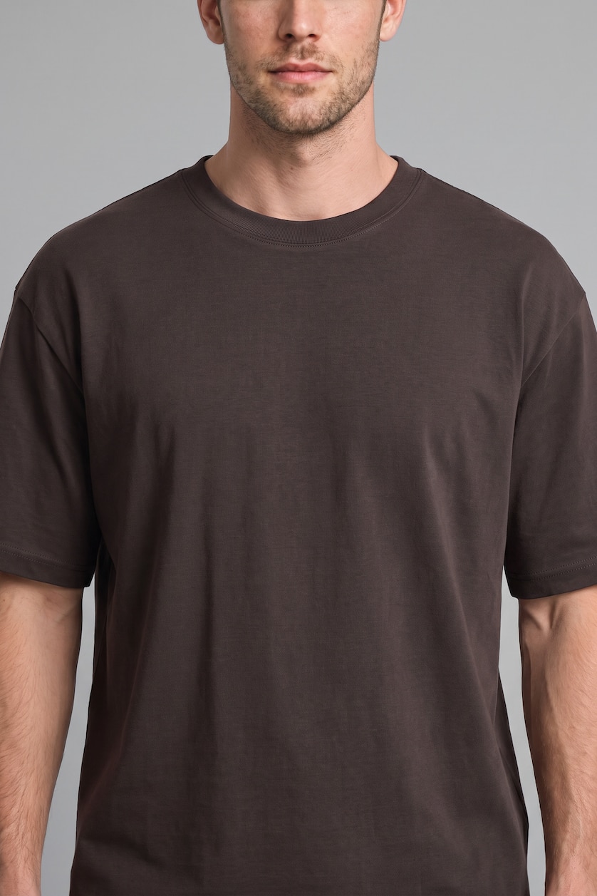 Men Brown Short Sleeve T-Shirt