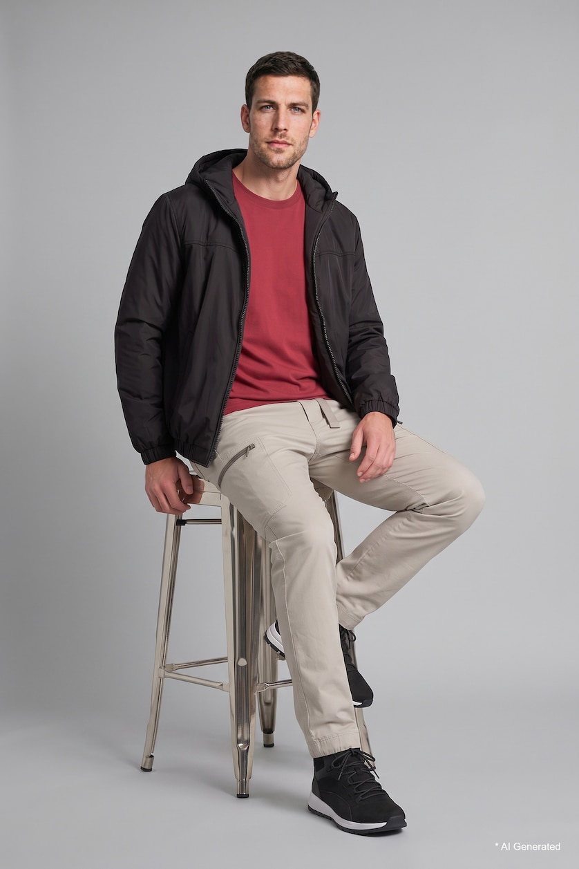 Erkek Bordo %100 Pamuk Regular Fit Bisiklet Yaka Baskılı Tişört