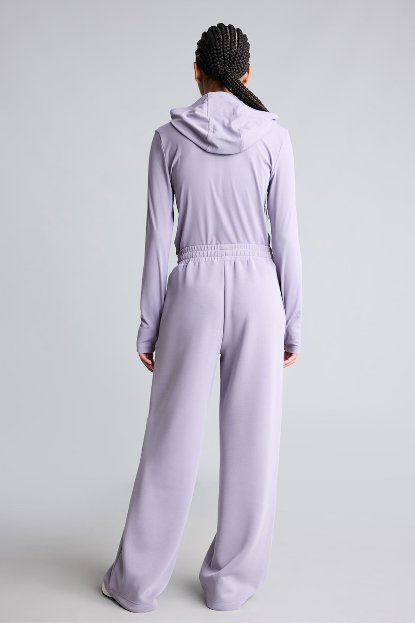 Kadın Açık Mor Geniş Paça Relaxed Fit Modal Eşofman Altı