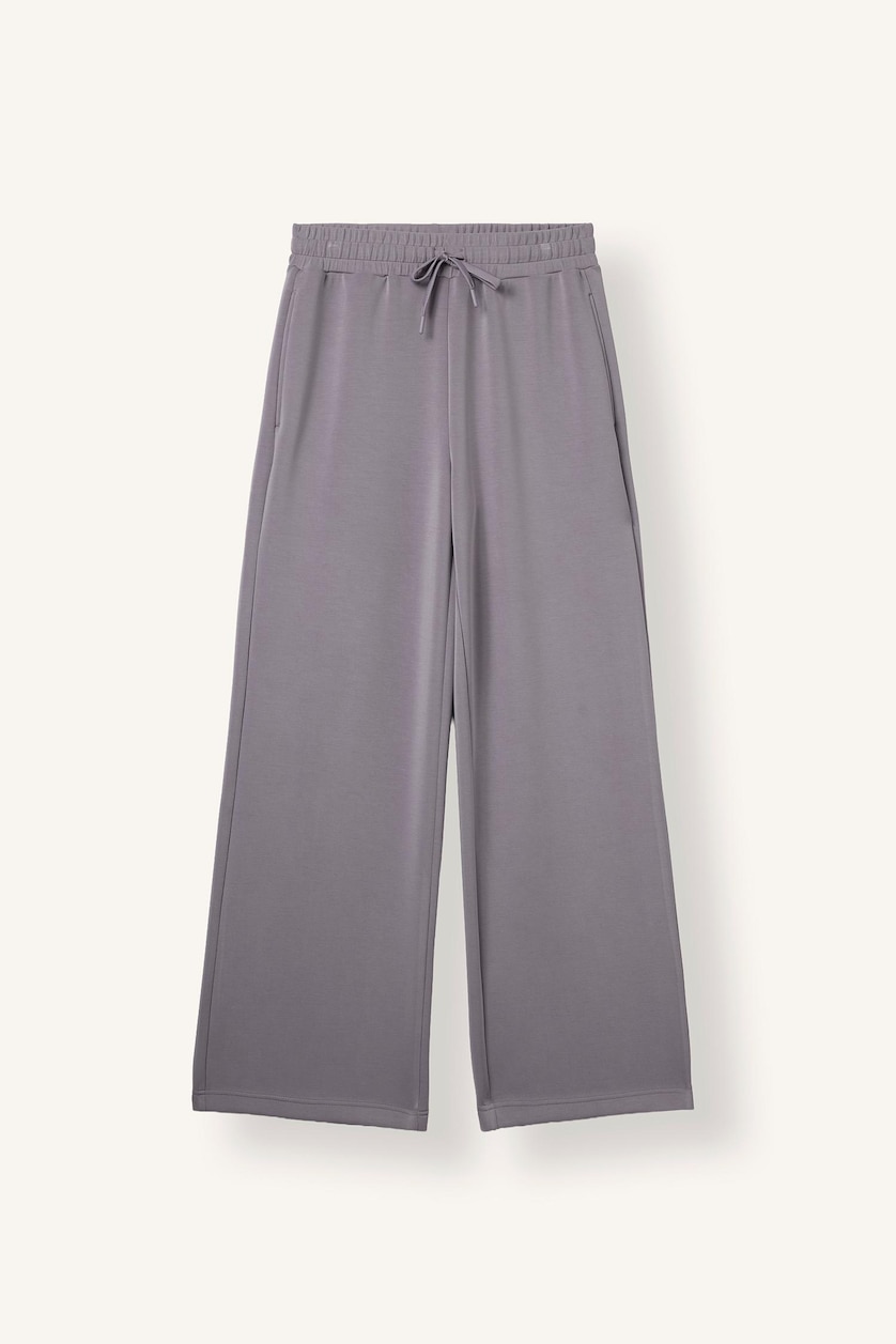Kadın Açık Mor Geniş Paça Relaxed Fit Modal Eşofman Altı