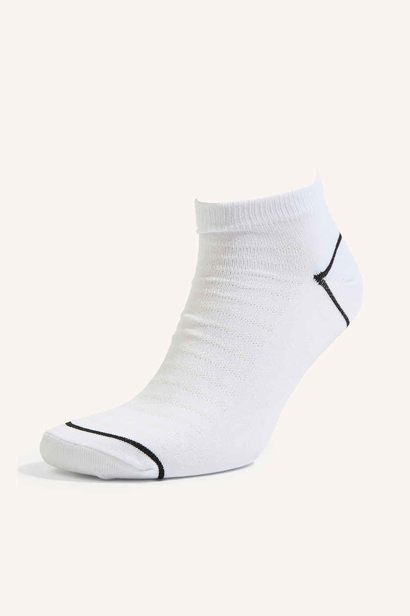 Men White 5 Piece Short Socks
