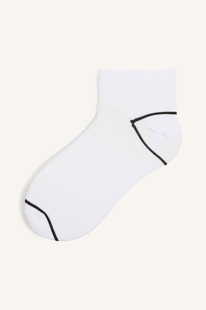 Men White 5 Piece Short Socks