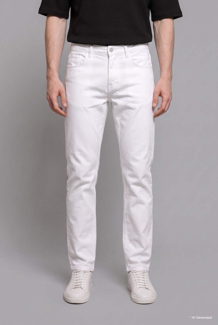 رجال أبيض Pedro Slim Fit Trousers