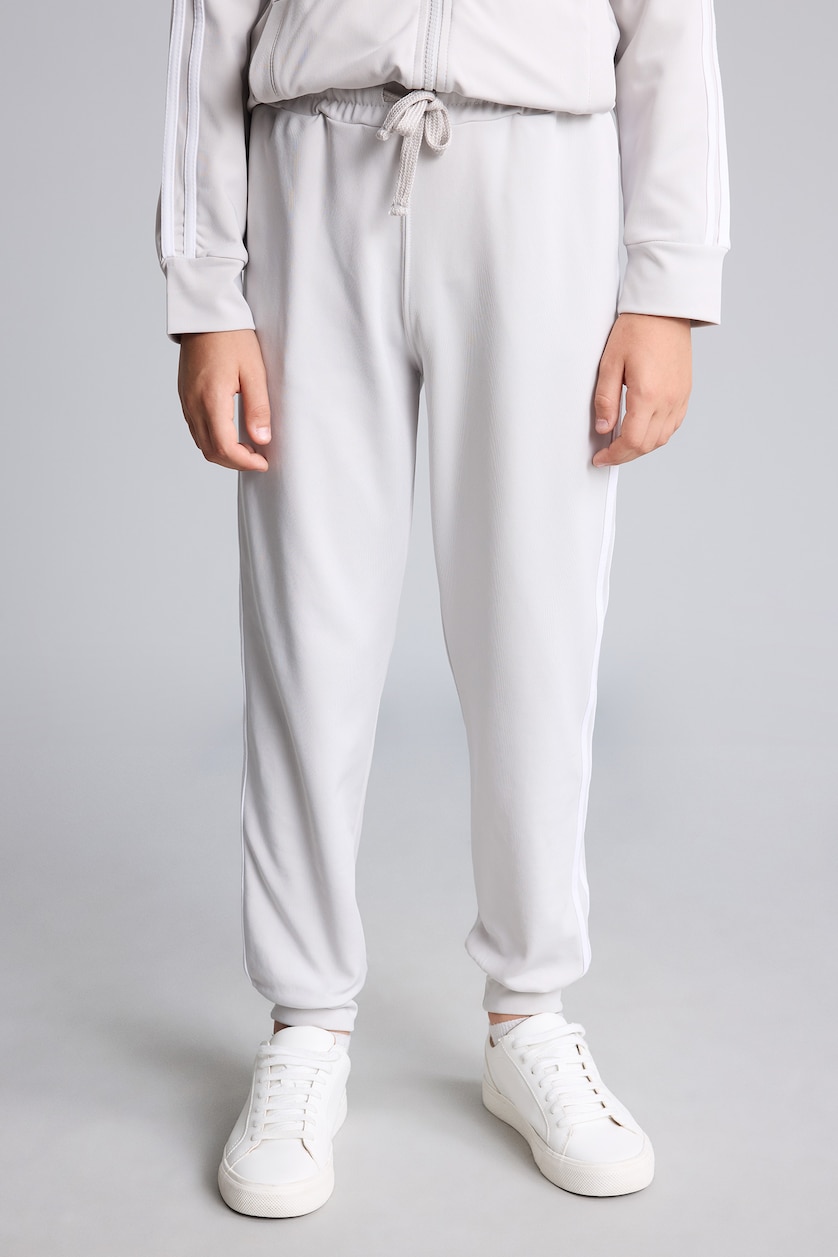 أولاد رمادي فاتح Boy 2-Piece Zip-Up High Neck Sweatshirt Cardigan and Elastic Waist Jogger Sweatpants Set