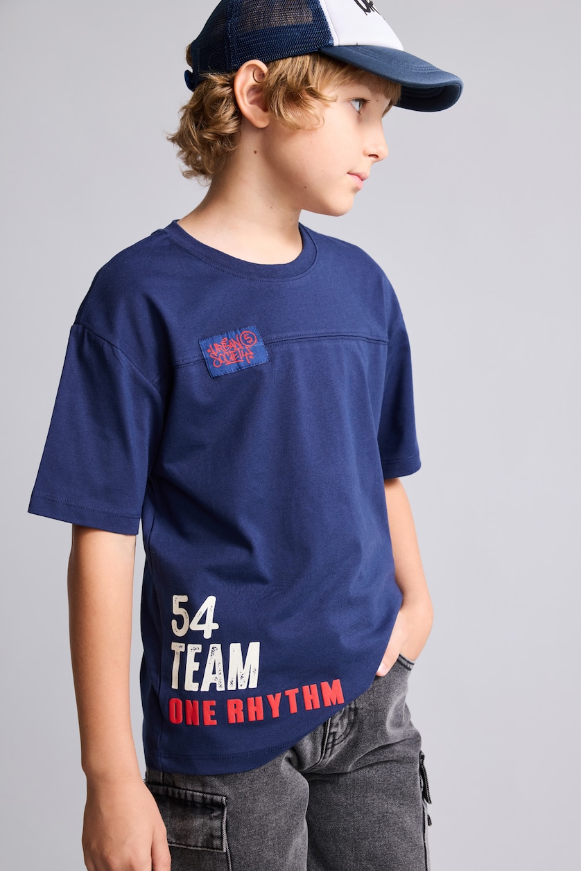 Young Boys - Teen Boys NAVY Printed Short Sleeve T-Shirt