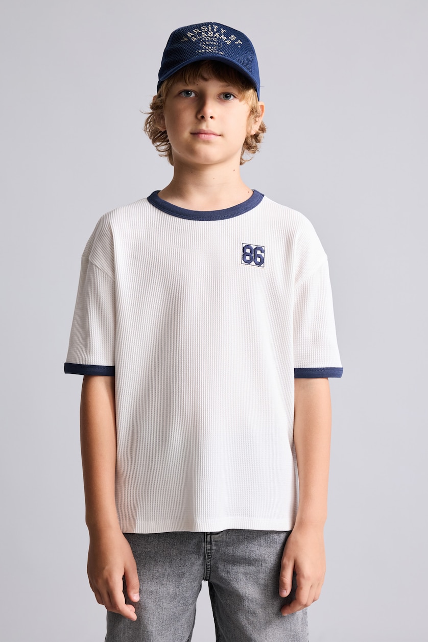 Young Boys - Teen Boys White Printed Short Sleeve T-Shirt