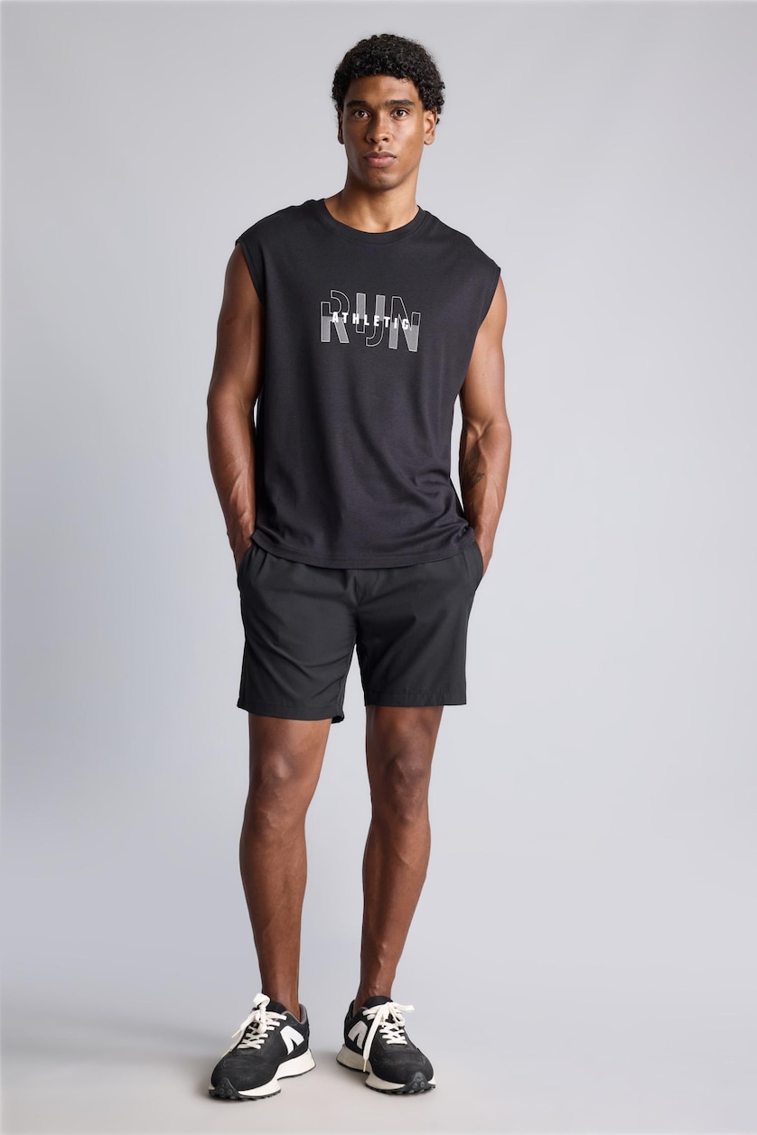 Erkek Siyah Regular Fit Deniz Şortu