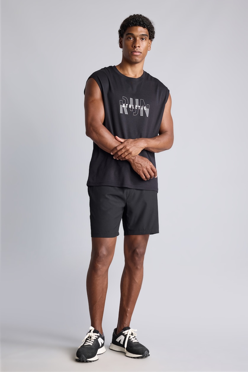 Erkek Siyah Regular Fit Deniz Şortu