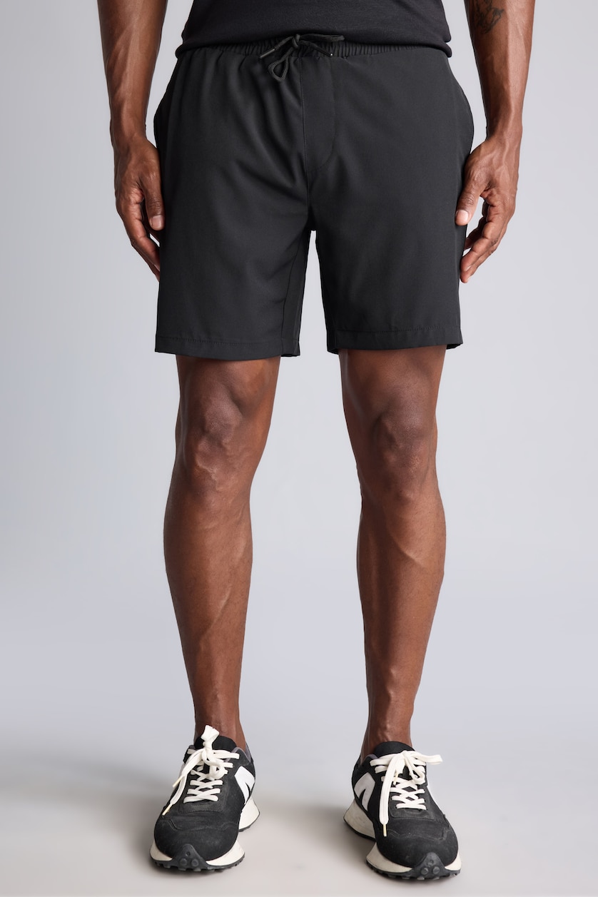 Erkek Siyah Regular Fit Deniz Şortu