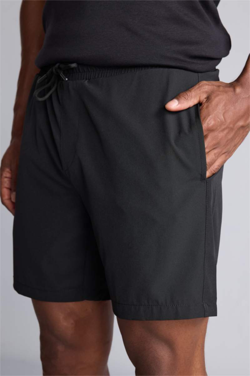 Erkek Siyah Regular Fit Deniz Şortu