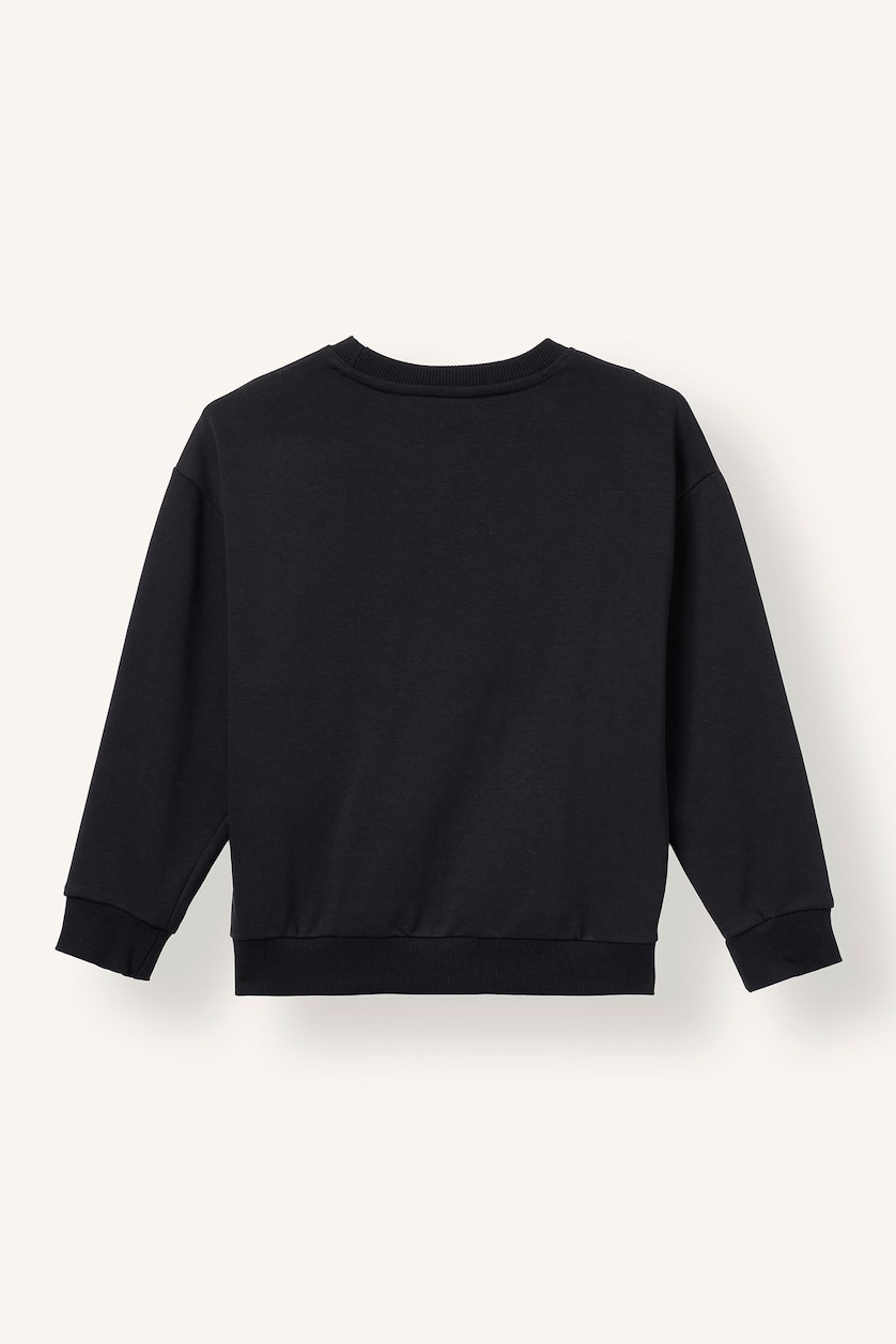 Boys & Teens Black سويت شيرت ولادي قصة عادية بطبعة اتاتورك