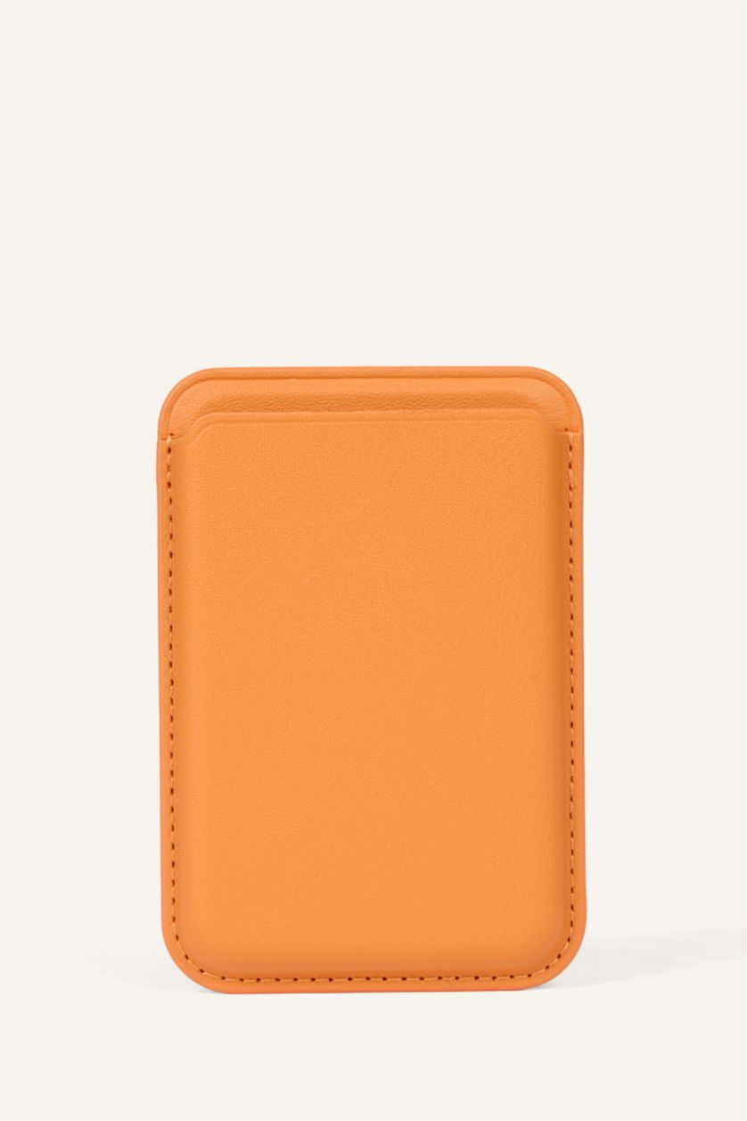 Men Orange Man Business Card Wallet