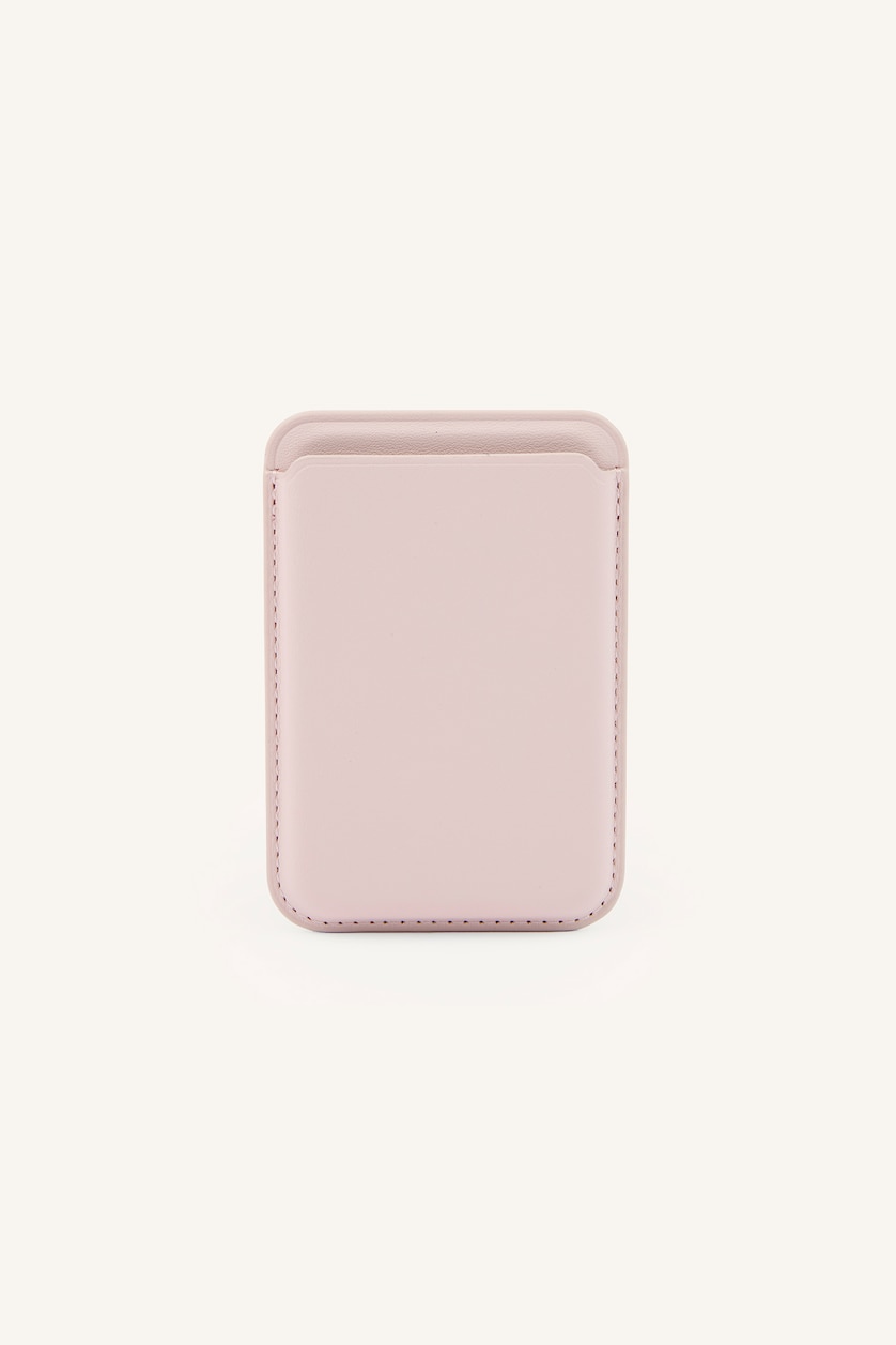 Erkek Açık Pembe Magsafe Unisex Suni Deri Kartlık