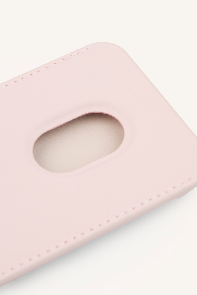 Erkek Açık Pembe Magsafe Unisex Suni Deri Kartlık
