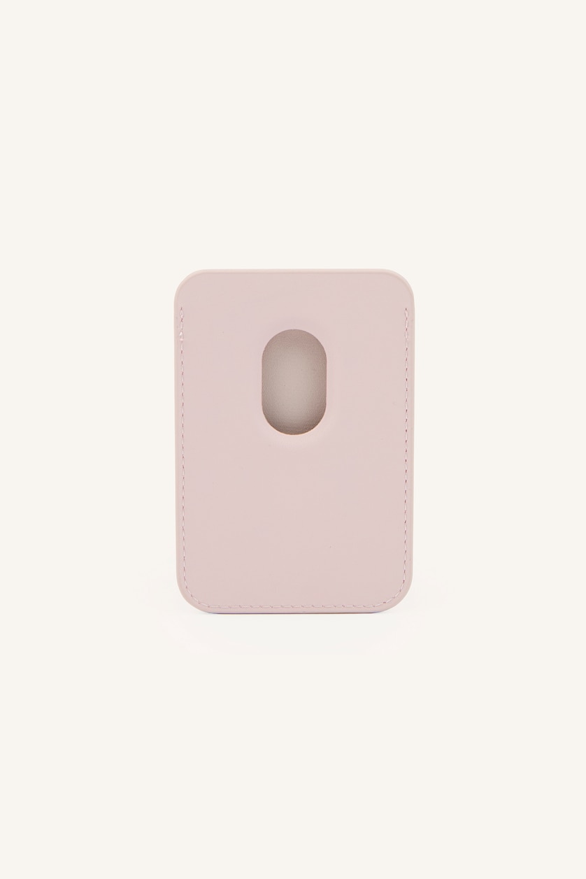 Erkek Açık Pembe Magsafe Unisex Suni Deri Kartlık