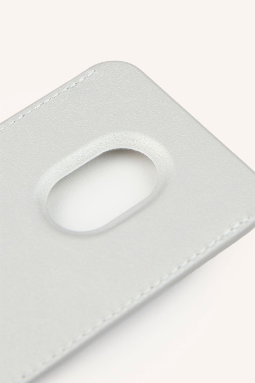 Erkek Gümüş Magsafe Unisex Suni Deri
