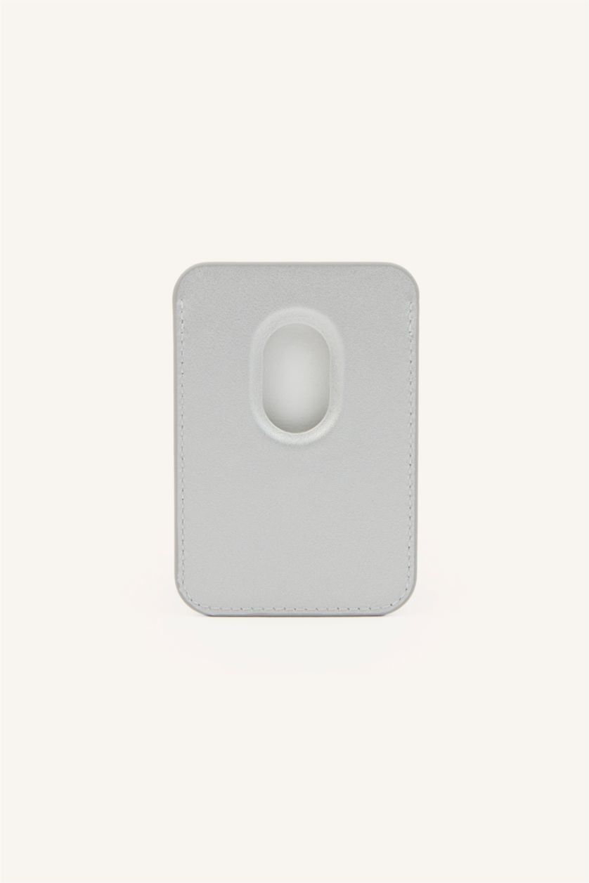 Erkek Gümüş Magsafe Unisex Suni Deri