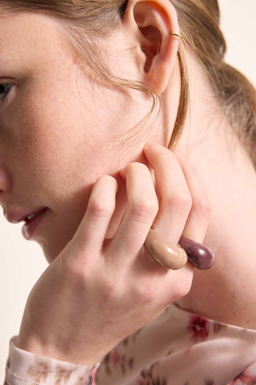 WOMAN MIXED Woman 2 Piece Chunky Domed Rings